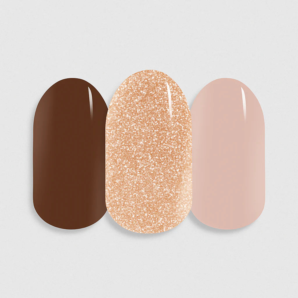 gel Nail Wrap - Caramel Sparkle