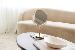 Metalen Make-Up Spiegel Rosegoud 5X,7X,10X Vergroot