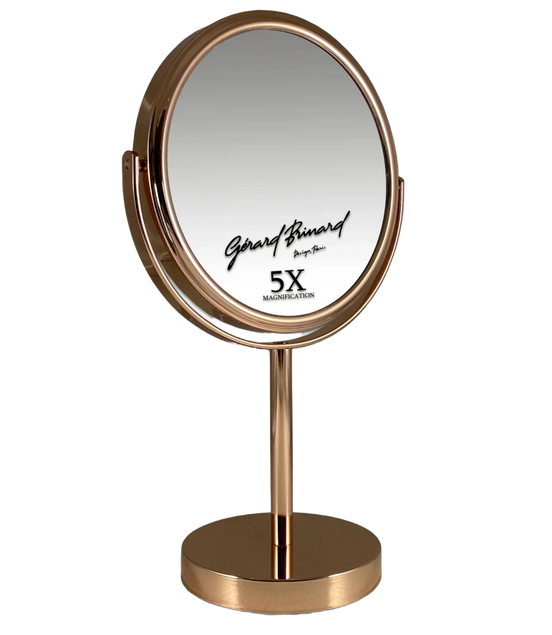 Metalen Make-Up Spiegel Rosegoud 5X,7X,10X Vergroot