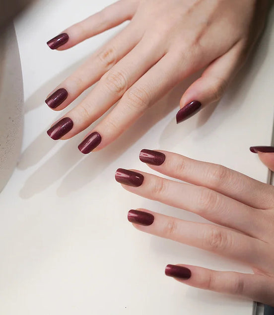 Gel Nail Wrap - Aubergine Glitter