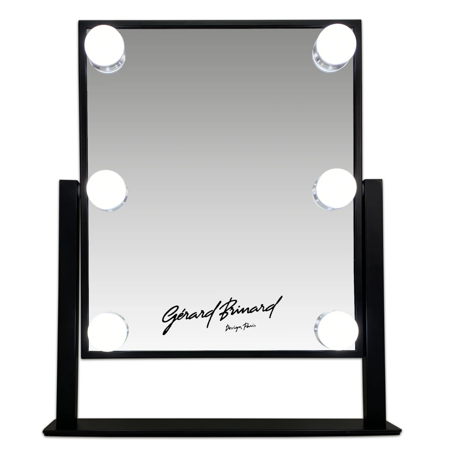 Hollywood Spiegel Zwart Klein LED 6 Bulbs