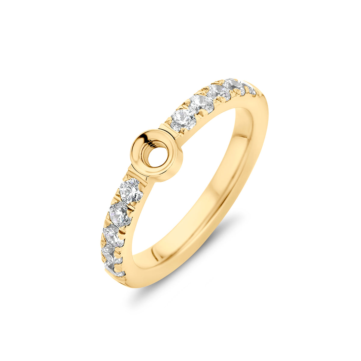 Melano Twisted Crystal Ring