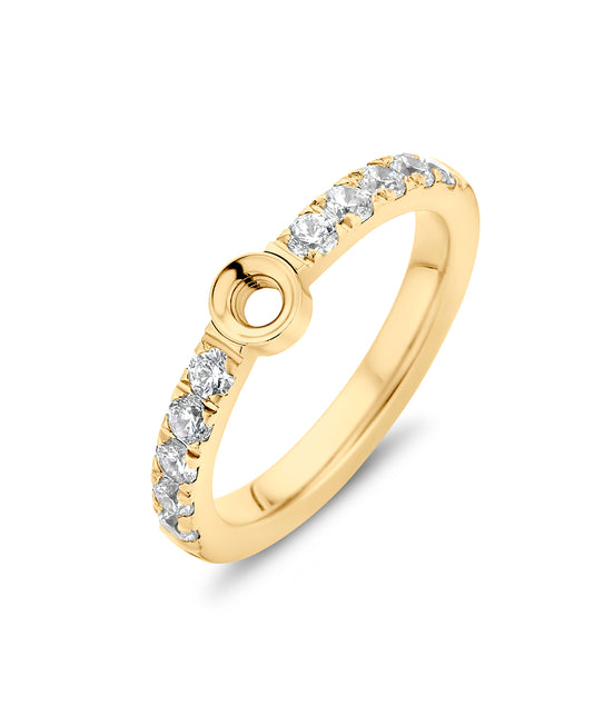 Melano Twisted Crystal Ring
