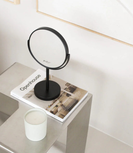 Metalen Make-Up Spiegel Zwart 5X,7X,10X Vergroot