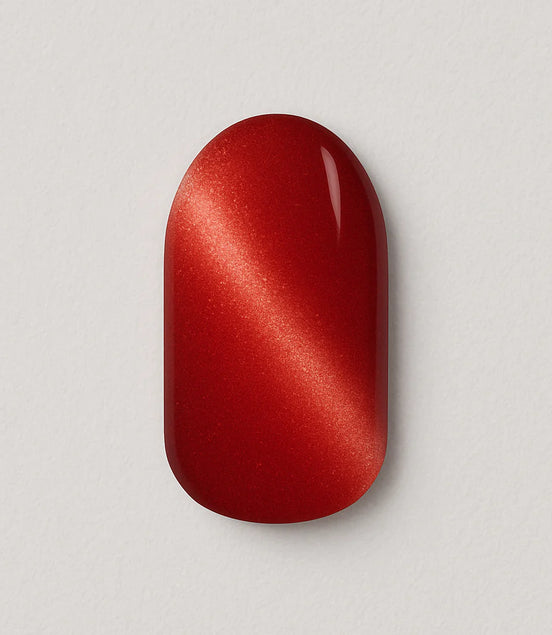 Gel Nail Wrap - Cat Eye Red