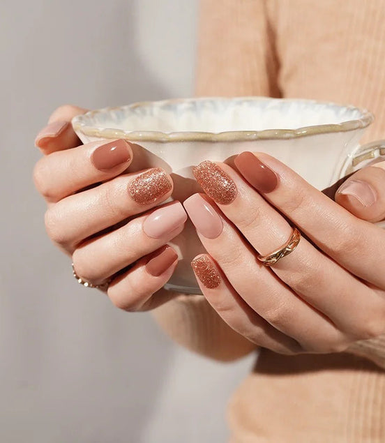 gel Nail Wrap - Caramel Sparkle