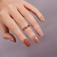 gel Nail Wrap - Caramel Sparkle