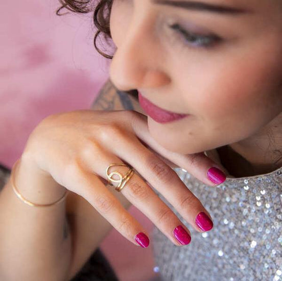 Gel Nail Wrap - Magenta Glitter