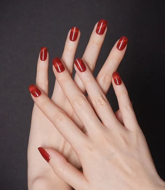 Gel Nail Wrap - Cat Eye Red