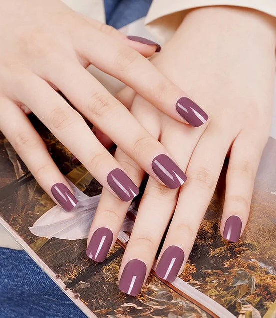 Gel Nail Wrap - Purple Plum