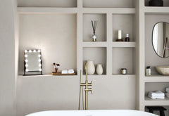 Metalen Hollywood Spiegel Zwart Groot 12 LED Bulbs