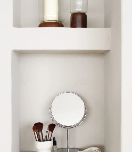 Metalen Make-Up Spiegel Zilver 5X,7X,10X Vergroot