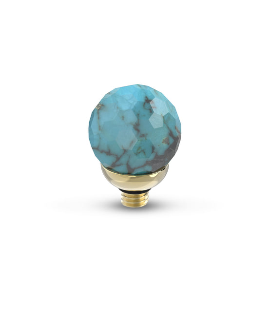 Melano Twisted Gemstone Facet Ball Steentje