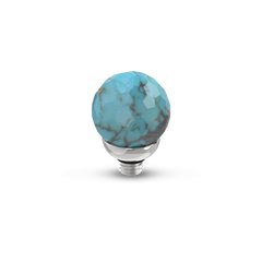 Melano Twisted Gemstone Facet Ball Steentje